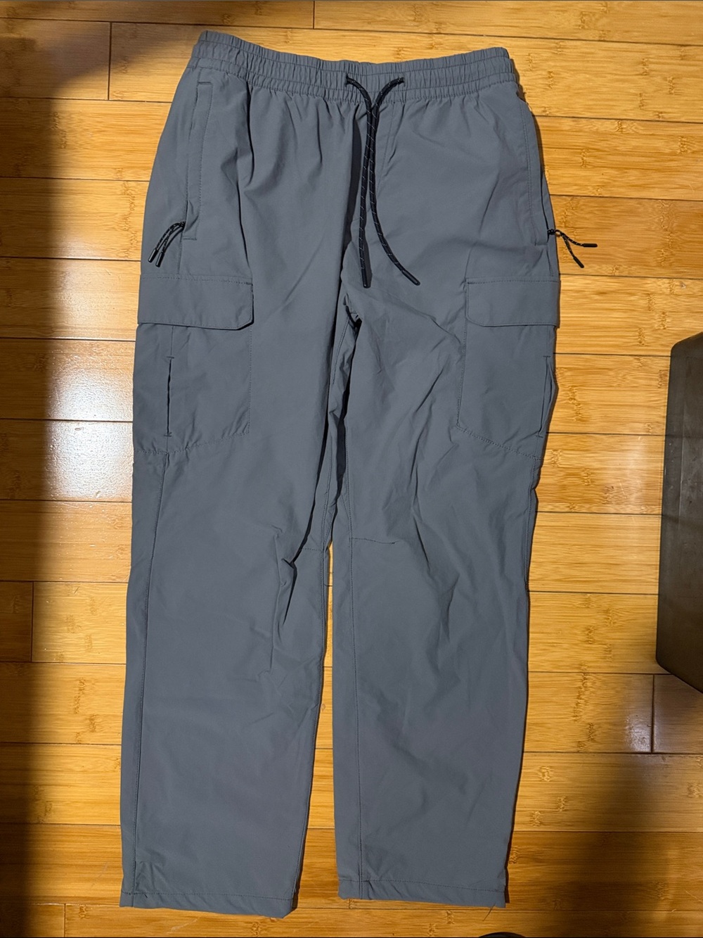 H&M Gray Cargo Jogger Pants with Drawstring
